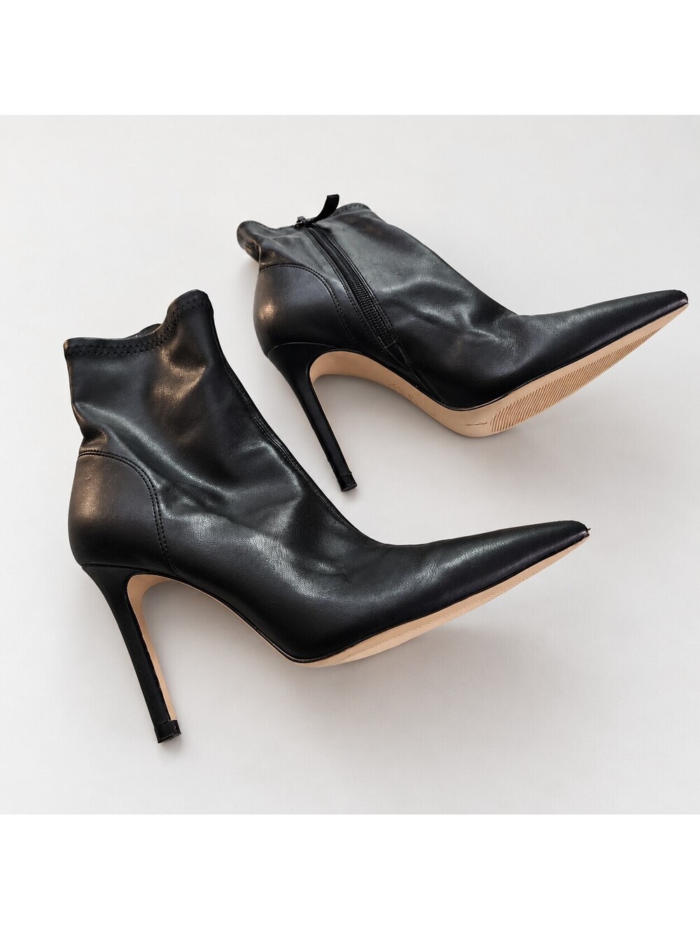 Zara Black Pointed Toe Stiletto Ankle Boots Size 36 US 6